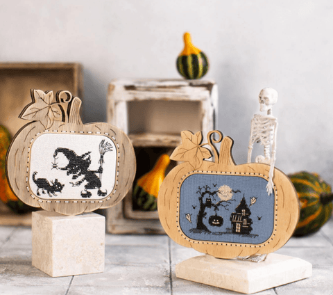 NeoCraft – moliūno siuvinėjimo kryželių rinkinys su rankų darbo mediniu rėmu