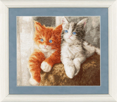 Purūs kačiukai — siuvinėjimo komplektas, Aida 16 ct, 29 spalvos, 24,5×30,5 cm - kaSiulai.lt