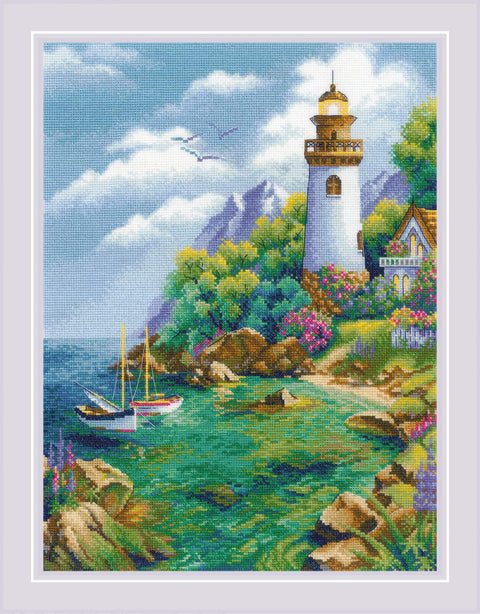 Quiet Harbor — RIOLIS siuvinėjimo rinkinys Nr. 2188 (30×40 cm, 31 spalva)