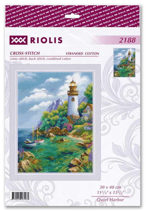 Quiet Harbor — RIOLIS siuvinėjimo rinkinys Nr. 2188 (30×40 cm, 31 spalva)