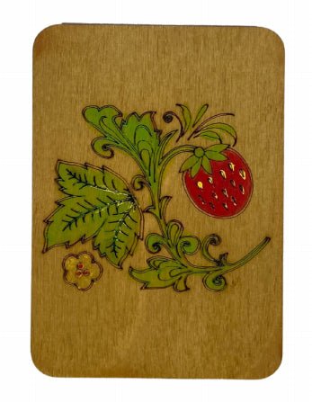 Rankomis dažyta medinė adatų dėžutė „Ąžuolas“ – KF056/7 - kaSiulai.lt