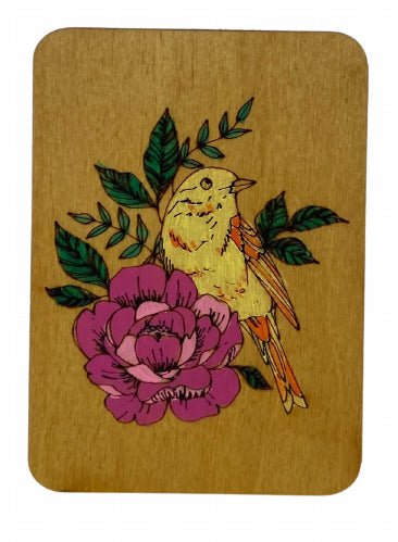 Rankomis tapytas medinis adatų dėklas „Paukštis“ KF056/4 - kaSiulai.lt