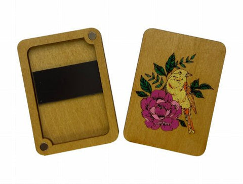 Rankomis tapytas medinis adatų dėklas „Paukštis“ KF056/4 - kaSiulai.lt