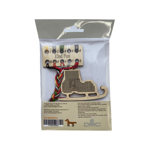 Raudona Kalėdų pačiūža dekoracija KF022/7 - 2 - kaSiulai.lt