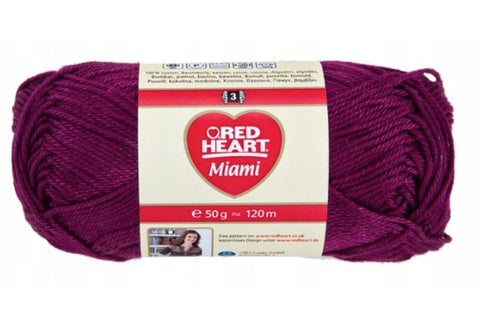 RED HEART MIAMI - spalva 00028 - 10X50g. (10vnt. pakuotė) - kaSiulai.lt