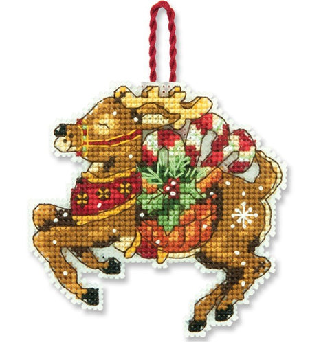 Reindeer Ornament (8.25 x 8.25 cm) - DIMENSIONS siuvinėjimo kryželiu rinkinys - kaSiulai.lt