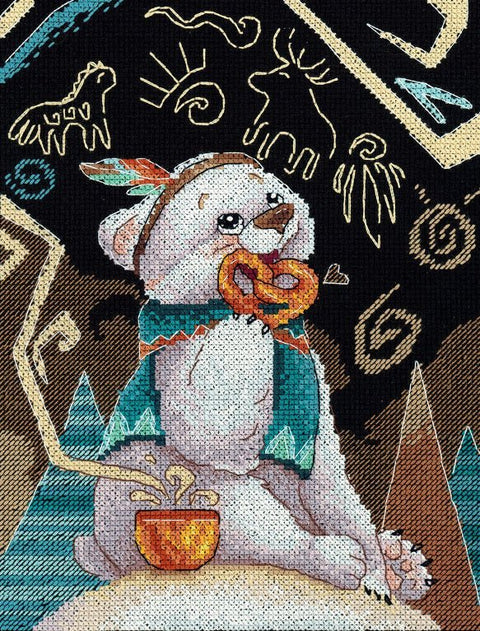 Rinkinys siuvinėjimui kryželiu „Dangiškas kaleidoskopas“, 20×15 cm - kaSiulai.lt