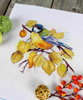 Rudens miško kryželiu siuvinėjimo komplektas 18×19 cm – mėgėjams - kaSiulai.lt