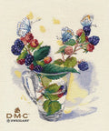 Rugpjūčio puokštė — siuvinėjimo komplektas kryželiu, DMC mulina, Zweigart 16 ct, 19×23 - kaSiulai.lt