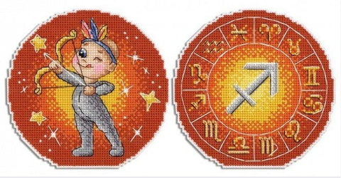 Šaulys — kryželiu siuvinamas komplektas su zodiako motyvu, ideali dovana - kaSiulai.lt
