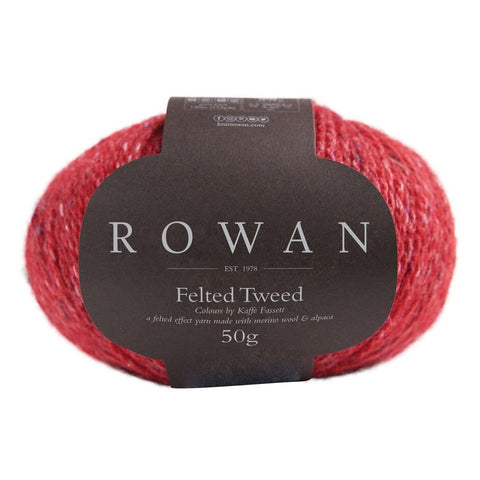 Scarlet raudona Nr.: 222 - ROWAN FELTED TWEED siūlai. (Merino ir alpakos vilna) - kaSiulai.lt