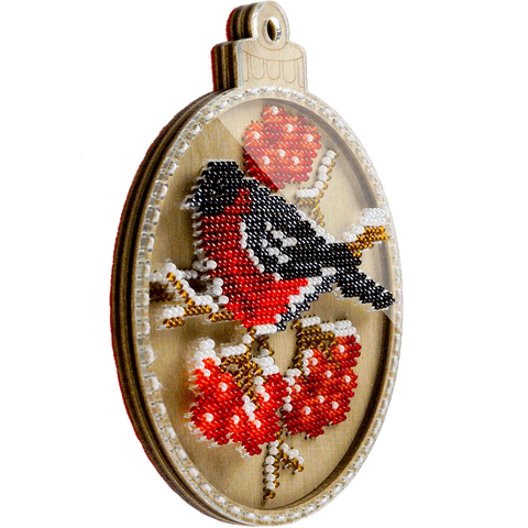 Medinis kalėdinis žaisliukas — rinkinys siuvinėjimui karoliukais