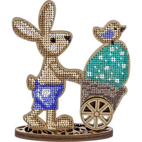 Medinis PRECIOSA karoliukų siuvinėjimo rinkinys, 11 spalvų, 11×13 cm