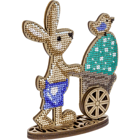 Medinis PRECIOSA karoliukų siuvinėjimo rinkinys, 11 spalvų, 11×13 cm