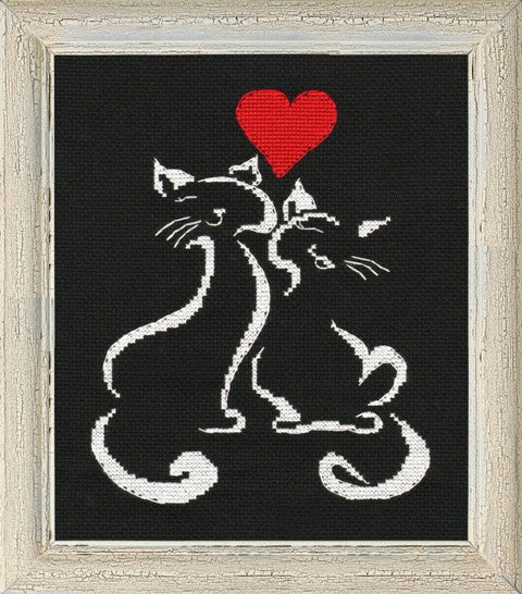 Siuvinėjimas kryželiu ant juodos Aida 16 (15×19 cm), 2 spalvos - kaSiulai.lt