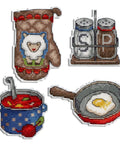 Siuvinėjimas kryželiu „Bon Appetit“ — Aida 14, 18 spalvų, 9×6 cm - kaSiulai.lt