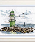Siuvinėjimas kryželiu — komplektas ant Aida 16, 21 spalva, 28×20 cm, jūrinis motyvas - kaSiulai.lt