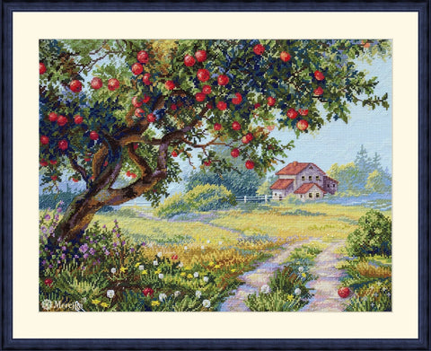 Siuvinėjimas kryželiu „Senoji obelis“, 29,5 × 38,5 cm - kaSiulai.lt