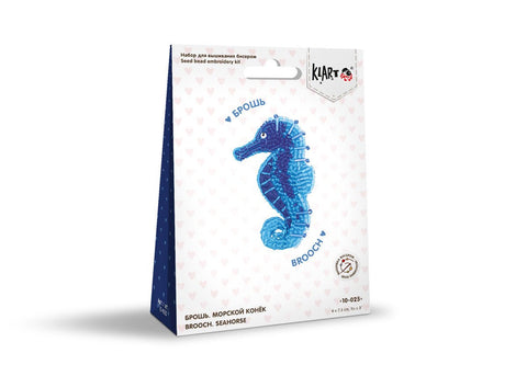 Siuvinėjimo brošė kryželiu „Jūrų arkliukas“ - kaSiulai.lt