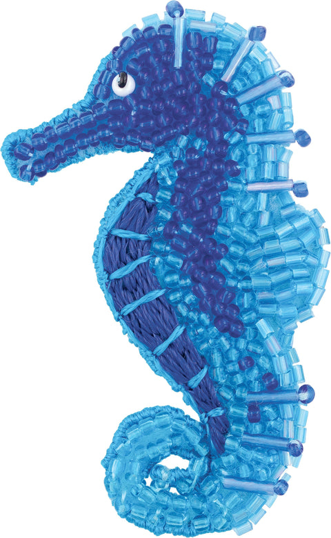 Siuvinėjimo brošė kryželiu „Jūrų arkliukas“ - kaSiulai.lt