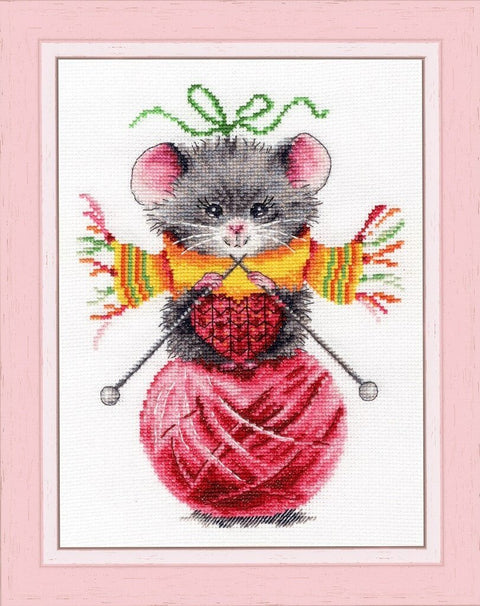 Siuvinėjimo komplektas ant Aida 16 (19×14 cm) su 27 Madeira siūlų — puiki dovana - kaSiulai.lt