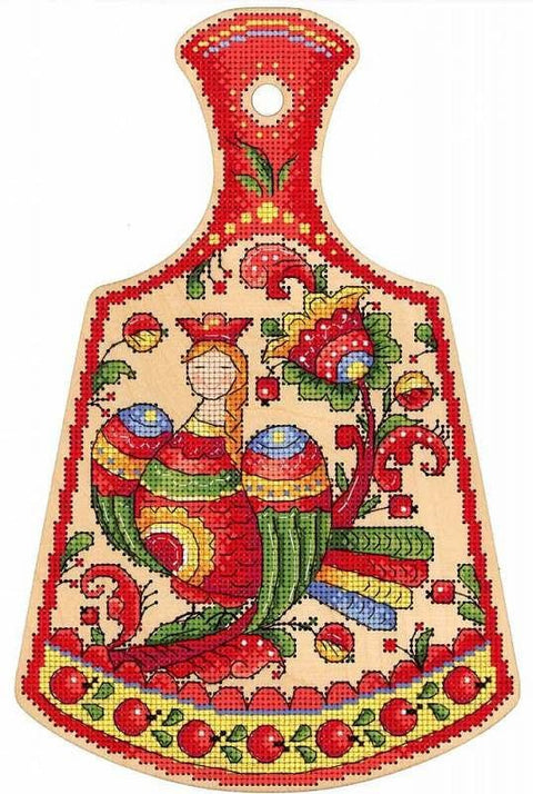 Siuvinėjimo komplektas ant perforuoto medinio pagrindo — paukščio motyvas, 29×19 cm - kaSiulai.lt