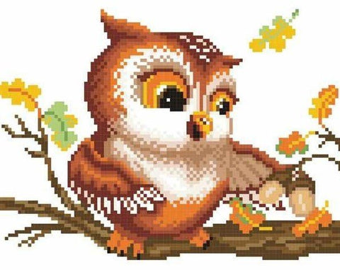 Siuvinėjimo komplektas ant spaustos 14 ct kanvos „Geltoni rugsėjo lapai” - kaSiulai.lt