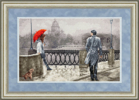 Siuvinėjimo komplektas „Baltos naktys“ — Zweigart Aida 16 ct, Madeira, 26×42 cm - kaSiulai.lt