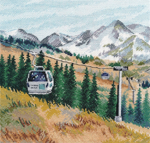 Siuvinėjimo komplektas Chimbulak 20×20 cm — Zweigart 16 ct, 24 spalvos - kaSiulai.lt