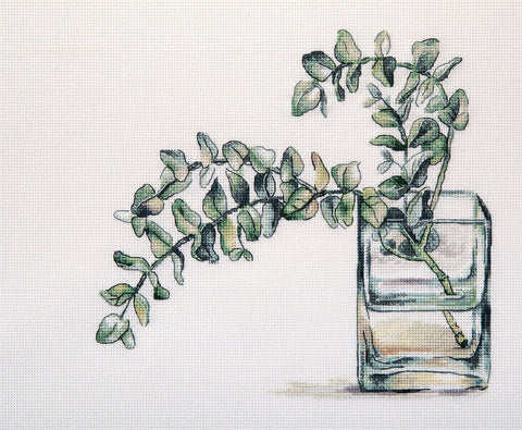 Siuvinėjimo komplektas „Eukaliptas“ (kryželiu) — ideali dovana - kaSiulai.lt