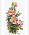 Siuvinėjimo komplektas „Geltonos rožės“, Aida 14, DMC, 16 × 27,5 cm - kaSiulai.lt