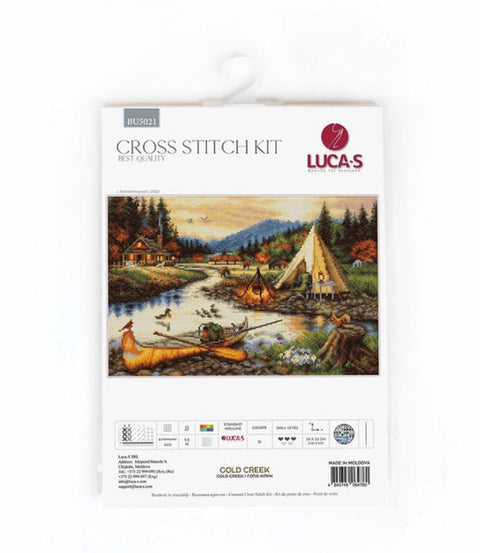Siuvinėjimo komplektas Gold Creek 33×22 cm — mažo formato peizažas - kaSiulai.lt