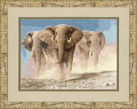 Siuvinėjimo komplektas "Heart of Africa" (Zweigart Aida 18, Madeira), 41 × 28,5 cm - kaSiulai.lt