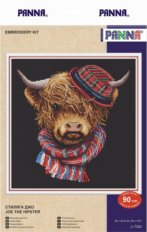 Siuvinėjimo komplektas „Hipsteris Džo“ (kryželiu) — kūrybiška dovana - kaSiulai.lt