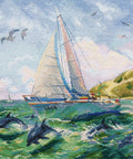 Siuvinėjimo komplektas „Jūros kelionės“ — Aida 14, 40×29 cm, 39 spalvų - kaSiulai.lt