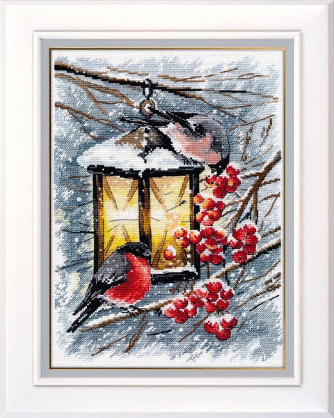 Siuvinėjimo komplektas „Kalėdinė šviesa“, Aida 16, 20×28 cm - kaSiulai.lt