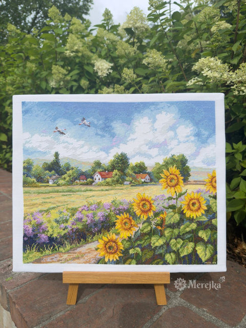 Siuvinėjimo komplektas „Kelias namo“ (kryželiu), 32×37,5 cm - kaSiulai.lt