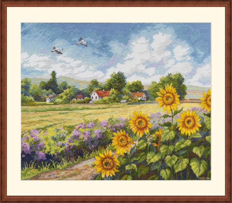 Siuvinėjimo komplektas „Kelias namo“ (kryželiu), 32×37,5 cm - kaSiulai.lt