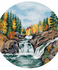 Siuvinėjimo komplektas „Krioklys“, 20×20 cm, 23 spalvos, 16 ct Aida - kaSiulai.lt
