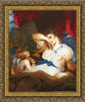 Siuvinėjimo komplektas kryželiu „Amūras atriša Veneros diržą“, 42×35 cm - kaSiulai.lt
