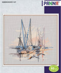 Siuvinėjimo komplektas kryželiu „Čarlstono uostas“ — 20,5 × 18,5 cm - kaSiulai.lt