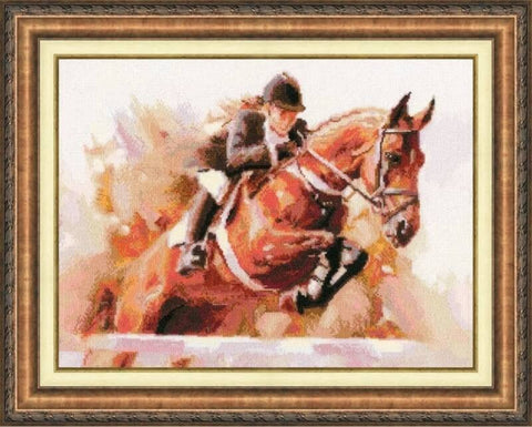 Siuvinėjimo komplektas kryželiu „Į pergalę!“ — Aida 16, Madeira, 29 × 38,5 cm - kaSiulai.lt