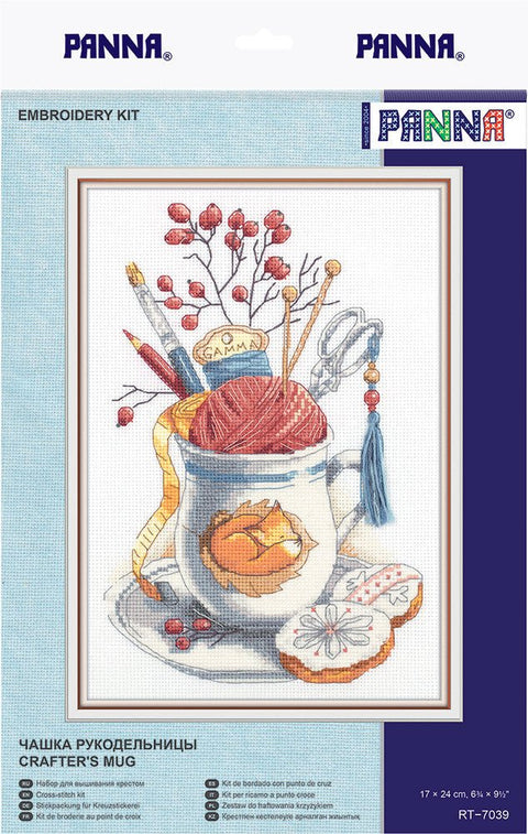 Siuvinėjimo komplektas kryželiu „Kūrėjos puodelis“ – puiki dovana - kaSiulai.lt