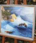 Siuvinėjimo komplektas kryželiu „Laivo nuolauža“ 41,3 × 51,3 cm - kaSiulai.lt