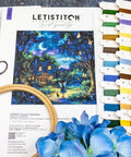 Siuvinėjimo komplektas kryželiu „Luna’s Garden“ 27×27 cm - kaSiulai.lt