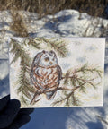 Siuvinėjimo komplektas kryželiu „Mažoji pelėda“ 20×15 cm — pradedantiesiems - kaSiulai.lt