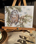 Siuvinėjimo komplektas kryželiu „Mažoji pelėda“ 20×15 cm — pradedantiesiems - kaSiulai.lt