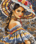 Siuvinėjimo komplektas kryželiu „Meksikietiška fiesta“, 19×25 cm - kaSiulai.lt