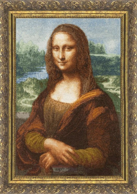 Siuvinėjimo komplektas kryželiu „Mona Liza“ — klasikinis šedevras - kaSiulai.lt