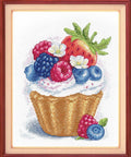 Siuvinėjimo komplektas kryželiu Oven „Desertas“ 16×20 cm — Zweigart Aida 14, PNK Kirov 24 spalvos - kaSiulai.lt